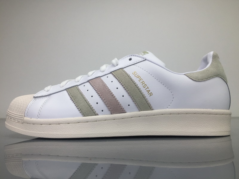 Adidas Superstar Shoes Bb2142 Footwear White Linen Green Ice Purple Women BB2142